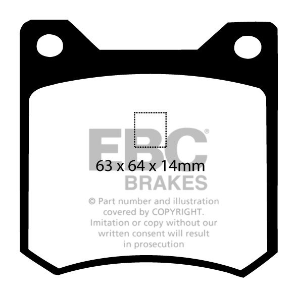 EBC Brakes FIAT Dino 2.4 69-72 Remblokken achterzijde
