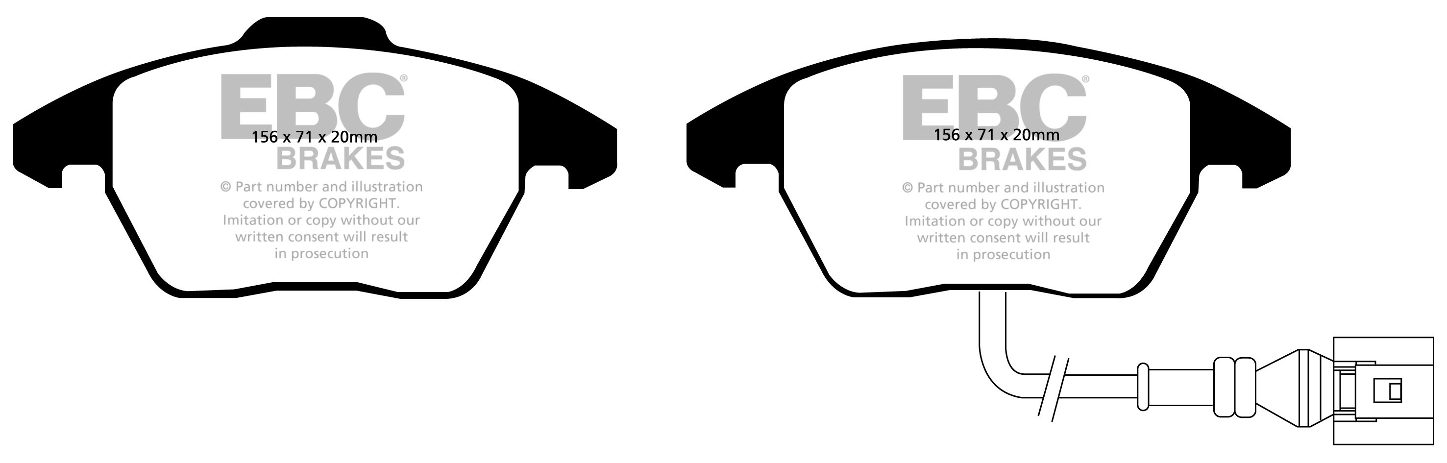 EBC Brakes SEAT Ibiza 1.4 Turbo (180) 2009-.. Remblokken voorzij