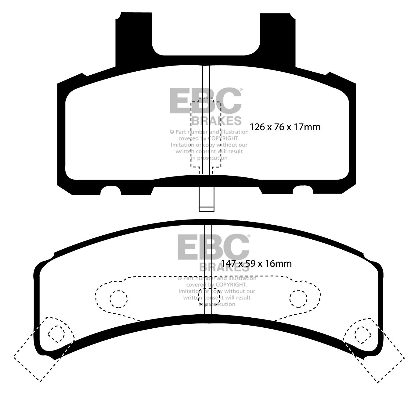 EBC Brakes CHEVROLET Blazer 5.7 92-94 Remblokken voorzijde