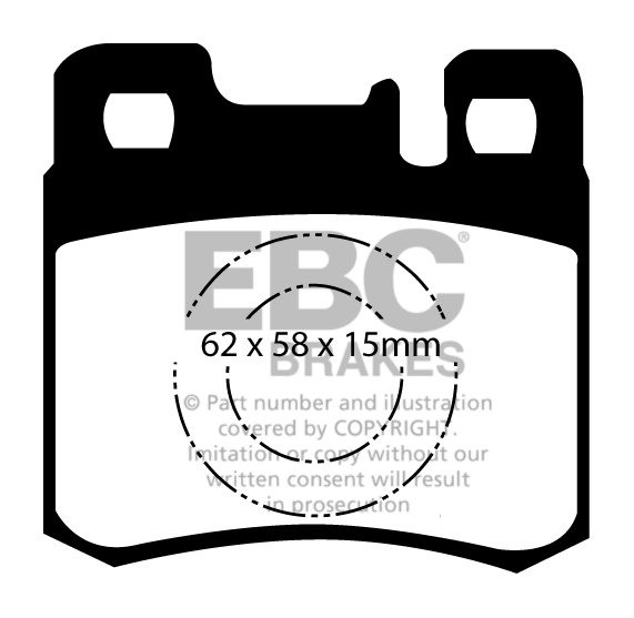 EBC Brakes MERCEDES E-Class (W124) E280 Station 93-95 Remblokken
