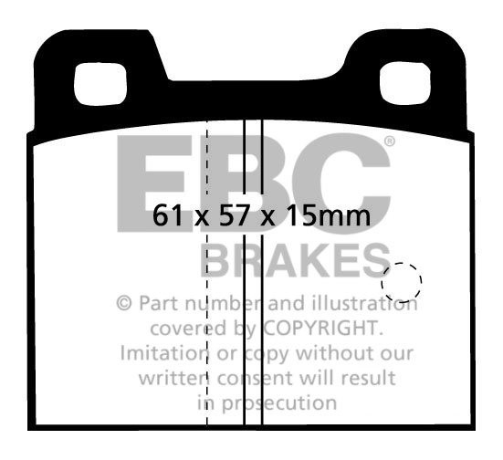 EBC Brakes ALFA ROMEO Alfasud Sprint 1.5 77-83 Remblokken voorzi
