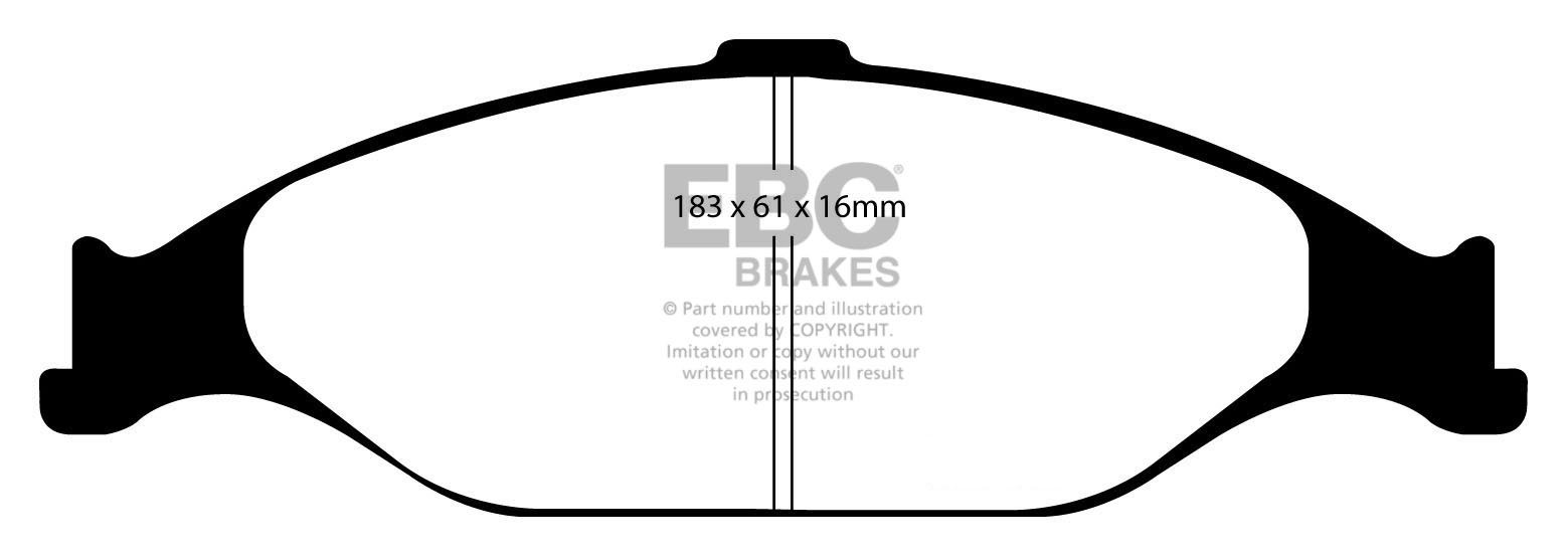 EBC Brakes FORD Mustang 3.8 99-2004 Remblokken voorzijde
