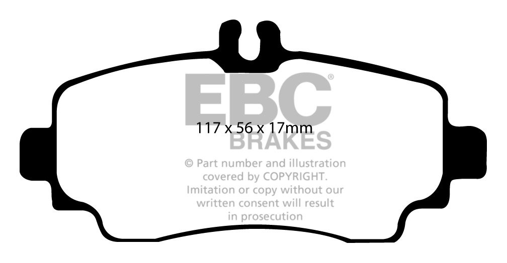 EBC Brakes MERCEDES A-Class (V168) A140L (1.4) 2001-2004 Remblok