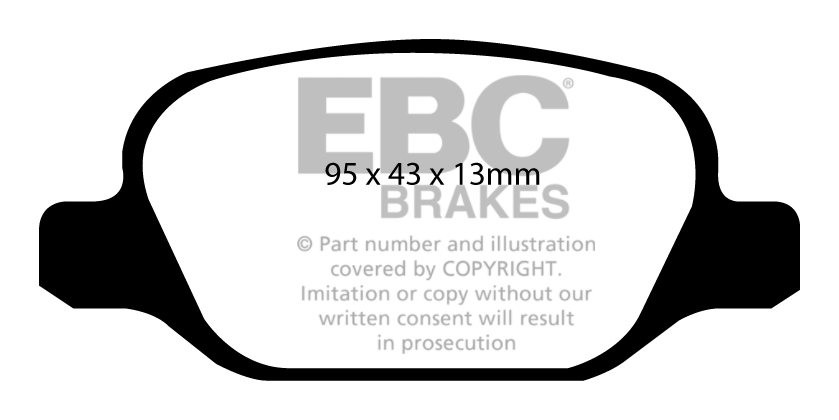 EBC Brakes LANCIA Musa 1.6 TD 2008-.. Remblokken achterzijde