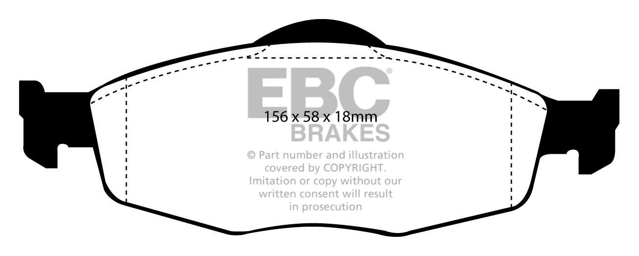 EBC Brakes FORD Mondeo (Sedan & Hatch) 1.6 94-2000 Remblokken vo