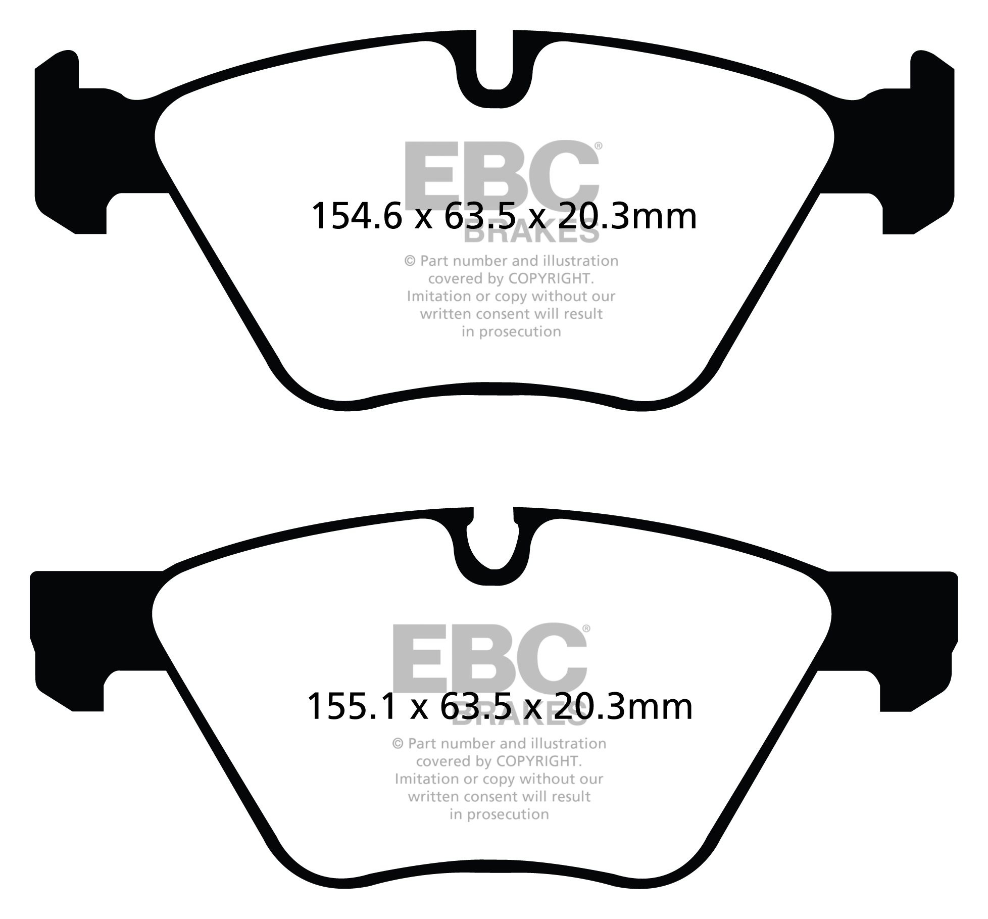EBC Brakes BMW 120 2.0 (170)(E81)(E87) 2007-2010 Remblokken voor