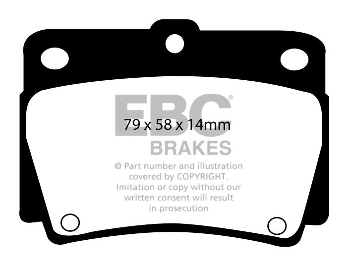 EBC Brakes MITSUBISHI Challenger 3.0 99-2000 Remblokken achterzi