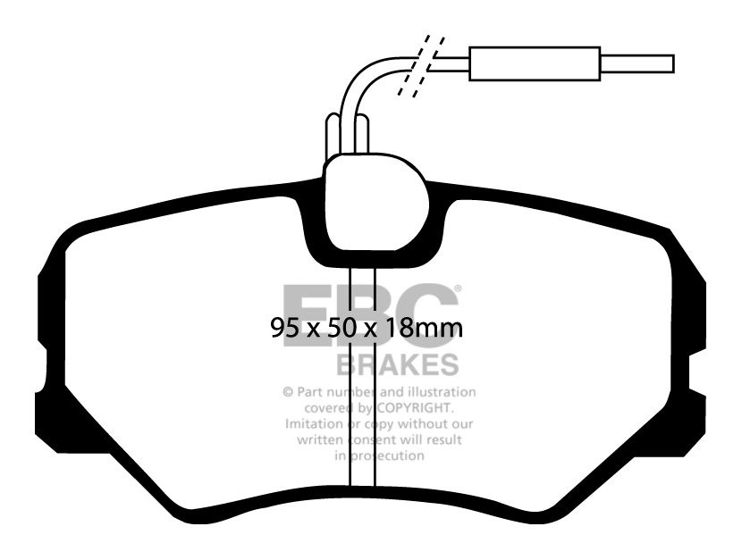 EBC Brakes PEUGEOT 405 1.8 92-96 Remblokken voorzijde greenstuff