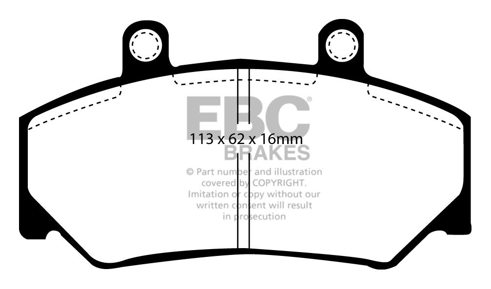 EBC Brakes VOLVO 740 2.0 Turbo 87-91 Remblokken voorzijde greens