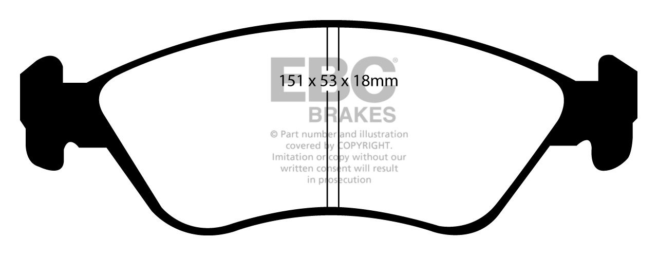 EBC Brakes KIA Clarus 1.8 96-99 Remblokken voorzijde