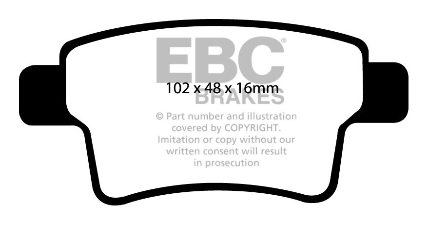 EBC Brakes CITROEN C4 Picasso 1.8 2006-.. Remblokken achterzijde