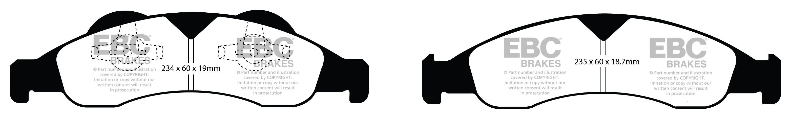 EBC Brakes FORD Expedition 5.4 2007-2009 Remblokken voorzijde