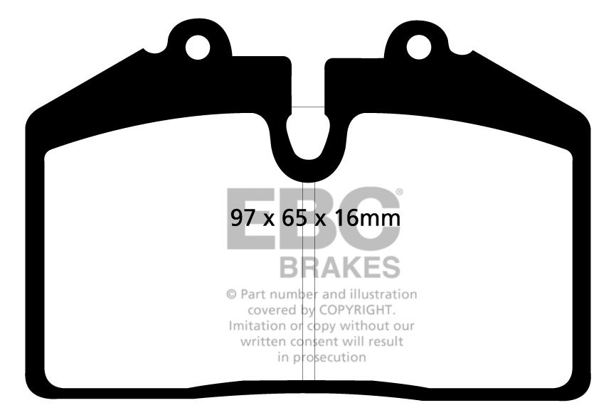 EBC Brakes TVR 350 3.5 83-86 Remblokken achterzijde redstuff