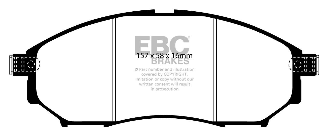 EBC Brakes INFINITI FX35 3.5 2006-.. Remblokken voorzijde yellow