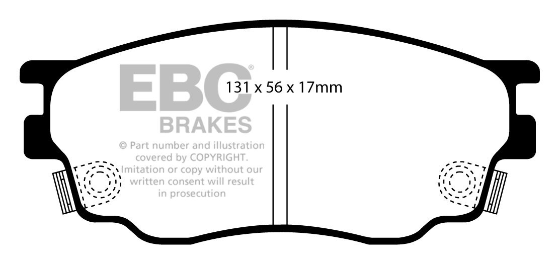EBC Brakes Mazda 6 2.0 TD (121) (GG)(GY) 2002-2004 Remblokken vo