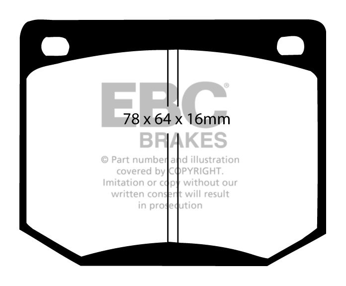EBC Brakes SAAB 99 2.0 74-75 Remblokken voorzijde greenstuff