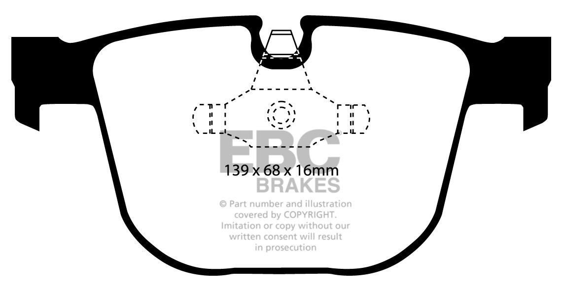 EBC Brakes BMW 540 4.0 (E60) 2007-2010 Remblokken achterzijde