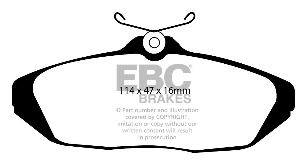 EBC Brakes FORD Thunderbird 4.6 93-98 Remblokken achterzijde yel