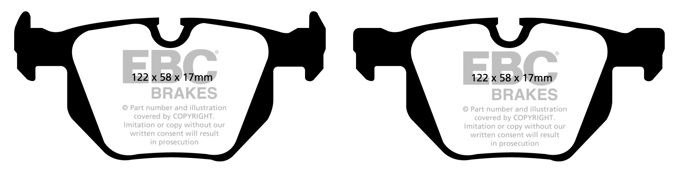 EBC Brakes BMW 325X (4WD) 3.0 (E90) 2007-2008 Remblokken achterz