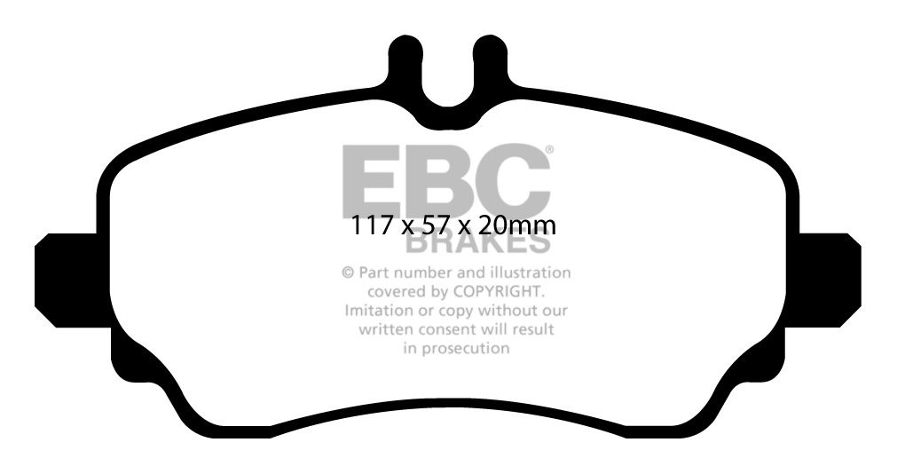 EBC Brakes MERCEDES Vaneo 1.7 D 2002-2006 Remblokken voorzijde
