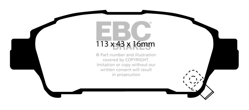 EBC Brakes TOYOTA Previa 2.0 TD 2003-2007 Remblokken achterzijde