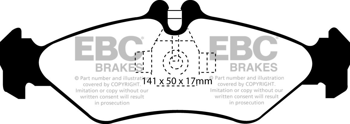 EBC Brakes VW BEDRIJFSWAGEN LT 28 97-2006 Remblokken achterzijde
