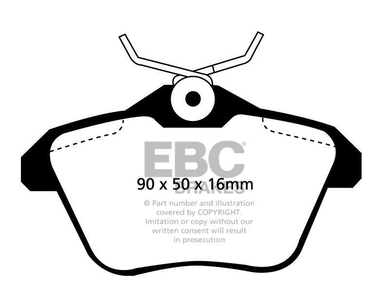 EBC Brakes LANCIA Kappa 2.4 95-98 Remblokken achterzijde