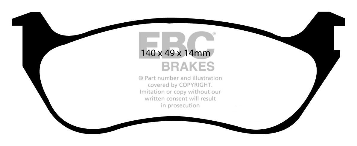 EBC Brakes PEUGEOT 504 1.9 D 71-86 Remblokken achterzijde