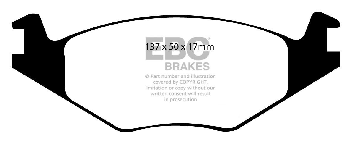EBC Brakes DAIMLER Sovereign 2.8 69-73 Remblokken voorzijde gree