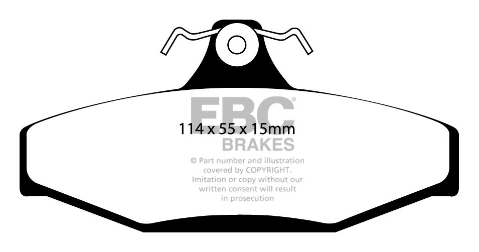 EBC Brakes SSANGYONG Musso 3.2 95-99 Remblokken achterzijde