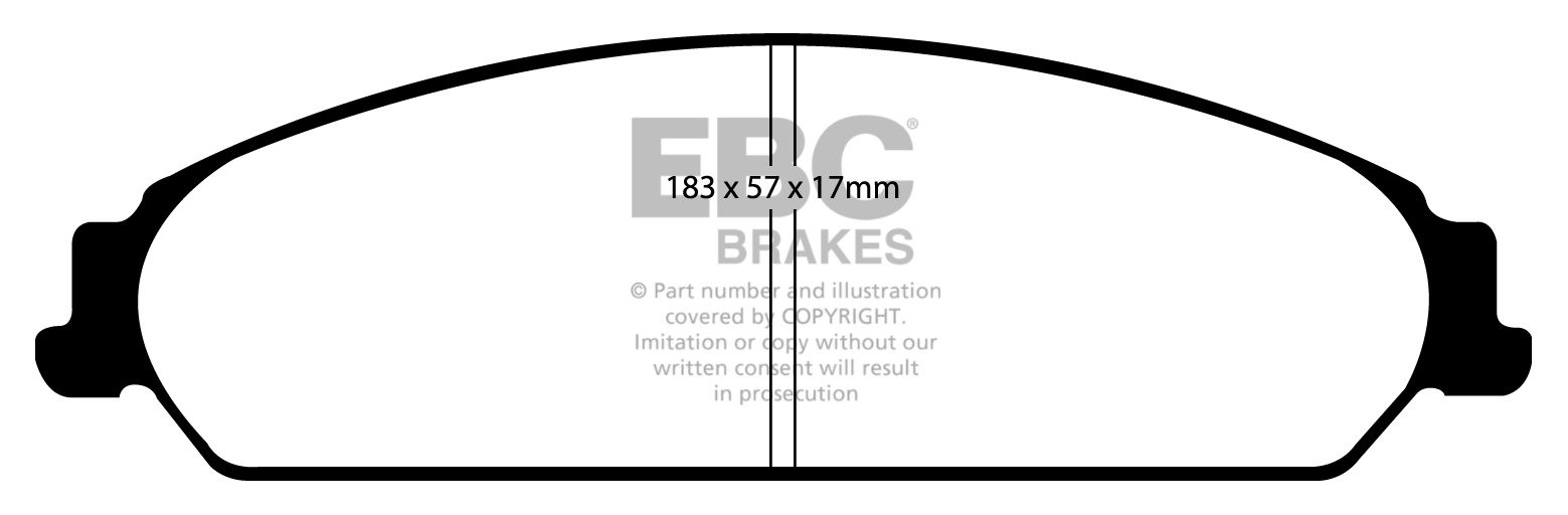 EBC Brakes DODGE (USA) Challenger 3.5 SXT 2009-2010 Remblokken v