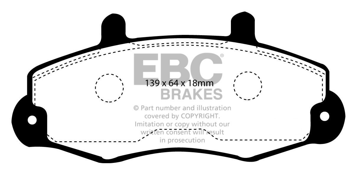 EBC Brakes FORD BEDRIJFSWAGEN Transit 80 91-95 Remblokken voorzi