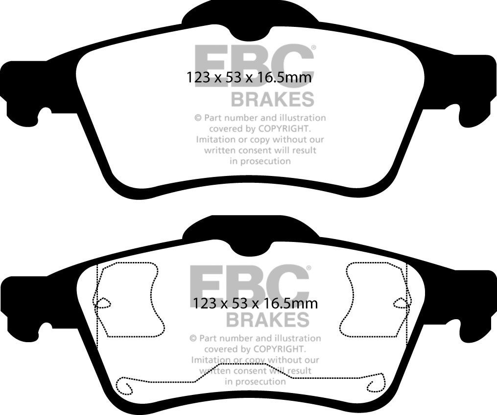 EBC Brakes OPEL Vectra C 2.2 D 2002-2004 Remblokken achterzijde