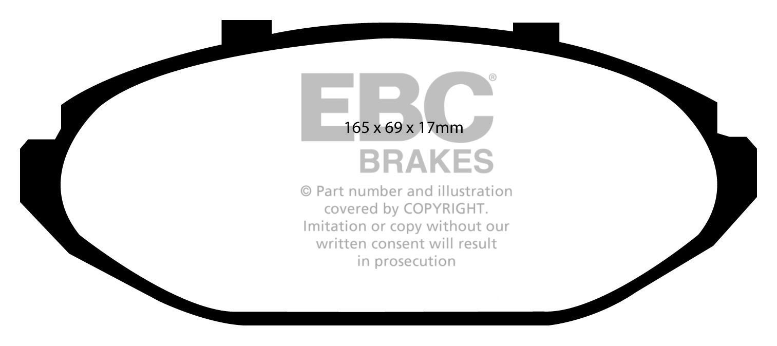 EBC Brakes LINCOLN Town Car 4.6 (ABS) 99-2002 Remblokken voorzij