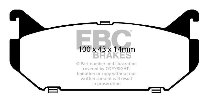 EBC Brakes Mazda Xedos 6 2.0 92-2000 Remblokken achterzijde