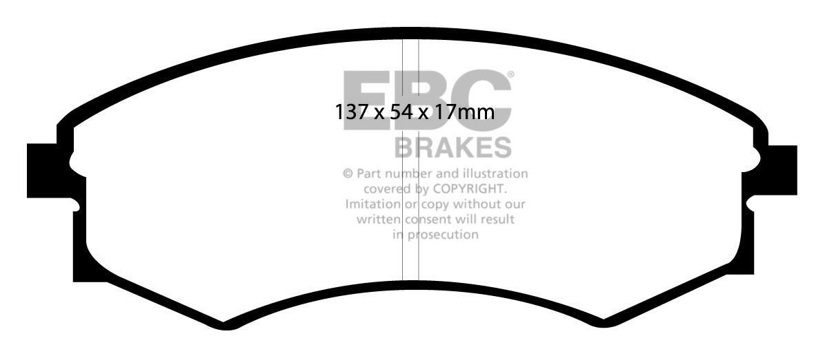 EBC Brakes KIA Joice 2.0 99-2002 Remblokken voorzijde