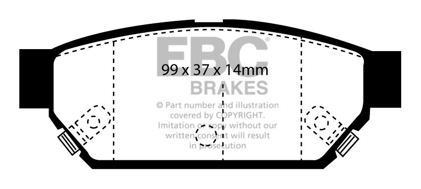 EBC Brakes MITSUBISHI Libero 1.6 96-2000 Remblokken achterzijde