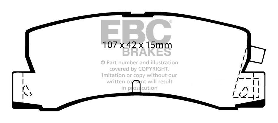 EBC Brakes TOYOTA Corolla 1.6 GT (FWD) (AE82) 84-87 Remblokken a