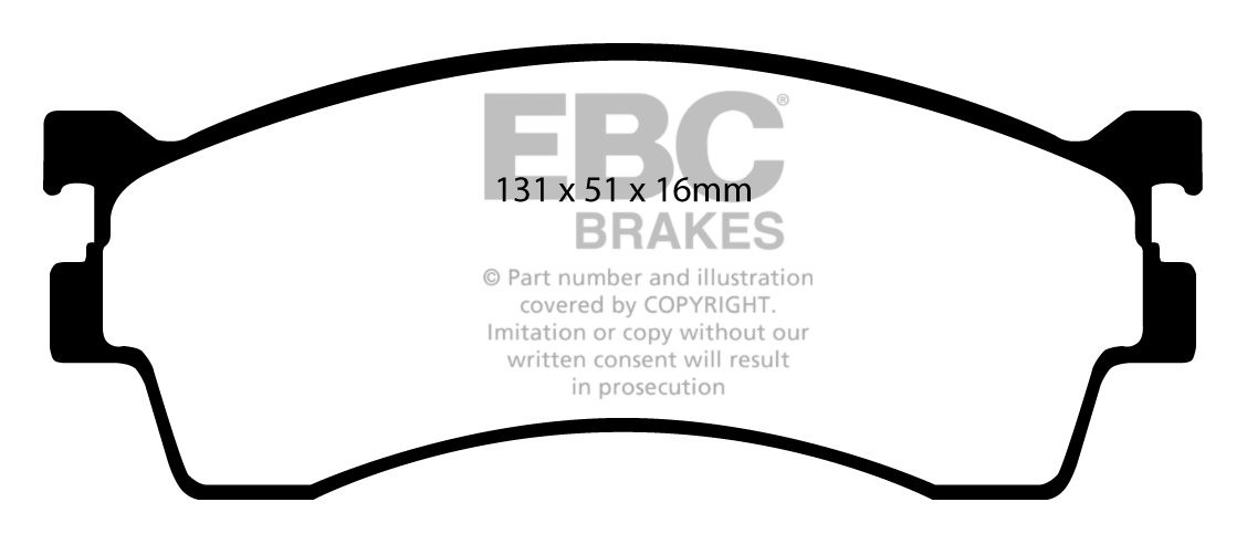EBC Brakes Mazda Premacy 1.8 99-2001 Remblokken voorzijde