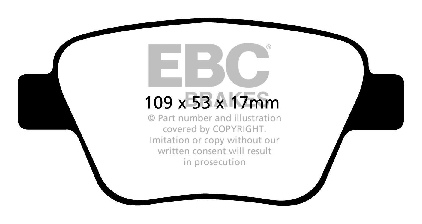 EBC Brakes SKODA Octavia 2.0 2009-.. Remblokken achterzijde