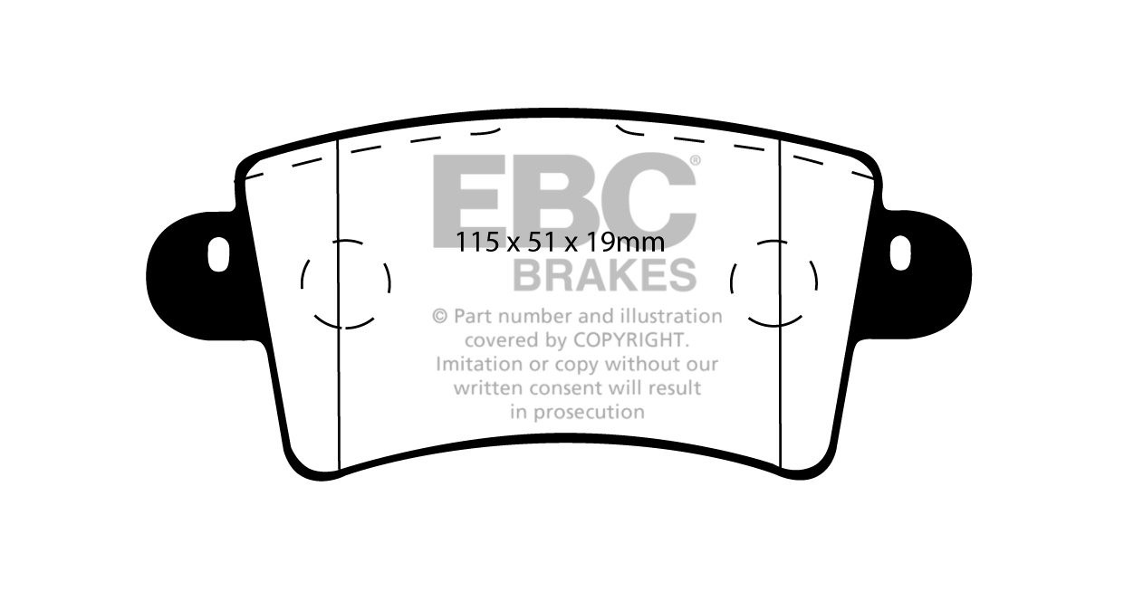 EBC Brakes OPEL Movano 2.2 TD 2000-2010 Remblokken achterzijde