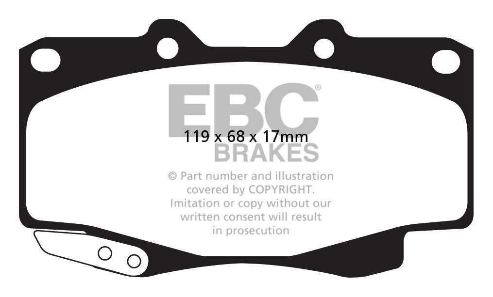 EBC Brakes TOYOTA BEDRIJFSWAGEN Hi-Lux 2.5 TD (120) 2WD 2007-..