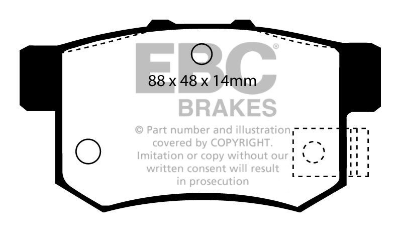 EBC Brakes ROVER 600 2.0 (ABS) 93-2000 Remblokken achterzijde