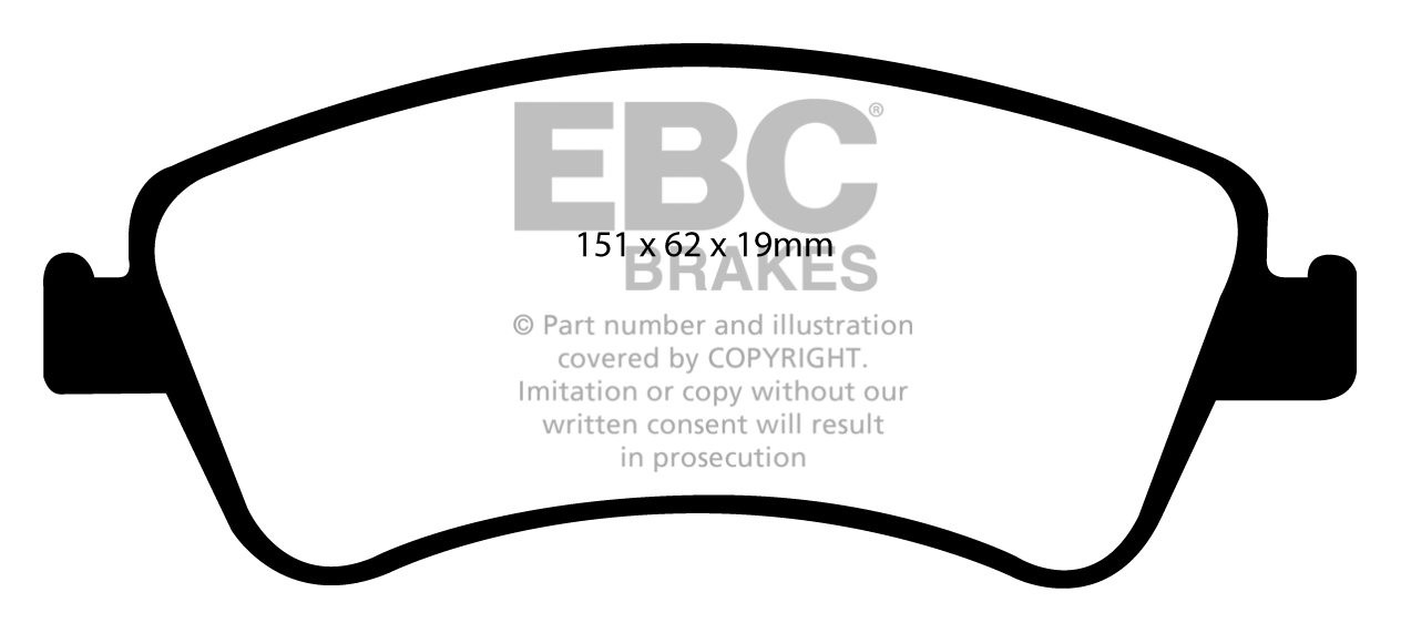 EBC Brakes TOYOTA Corolla 2.0 TD 2007-.. Remblokken voorzijde gr