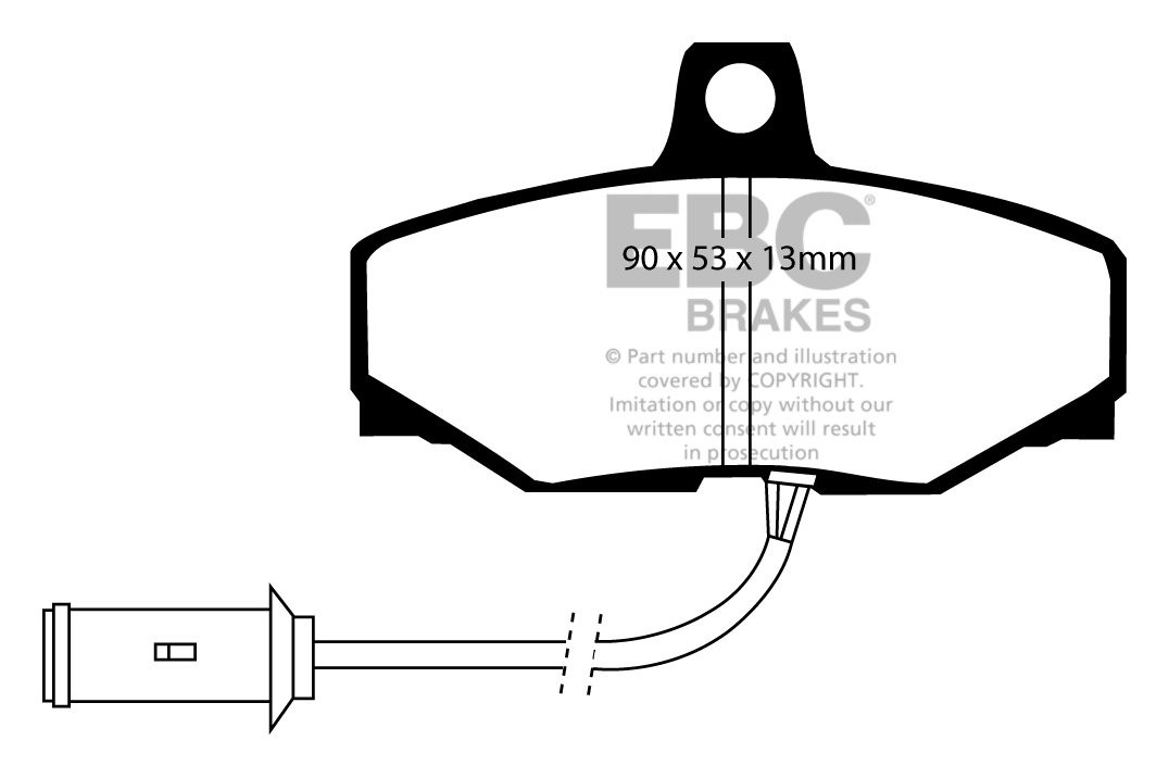 EBC Brakes JAGUAR XJ6 3.6 86-87 Remblokken achterzijde redstuff