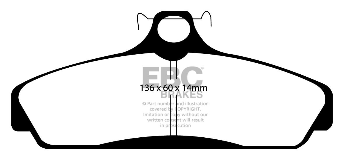 EBC Brakes CHEVROLET Corvette 5.7 84-87 Remblokken voorzijde yel