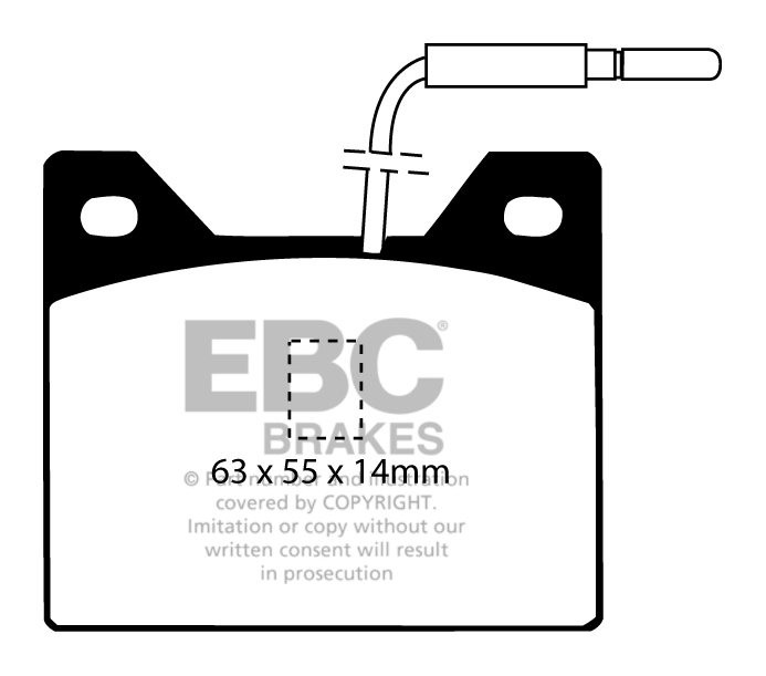 EBC Brakes PEUGEOT 504 2.0 Sedan 68-71 Remblokken achterzijde