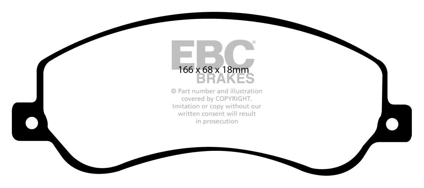 EBC Brakes FORD BEDRIJFSWAGEN Tourneo 2.2 TD RWD 2006-.. Remblok