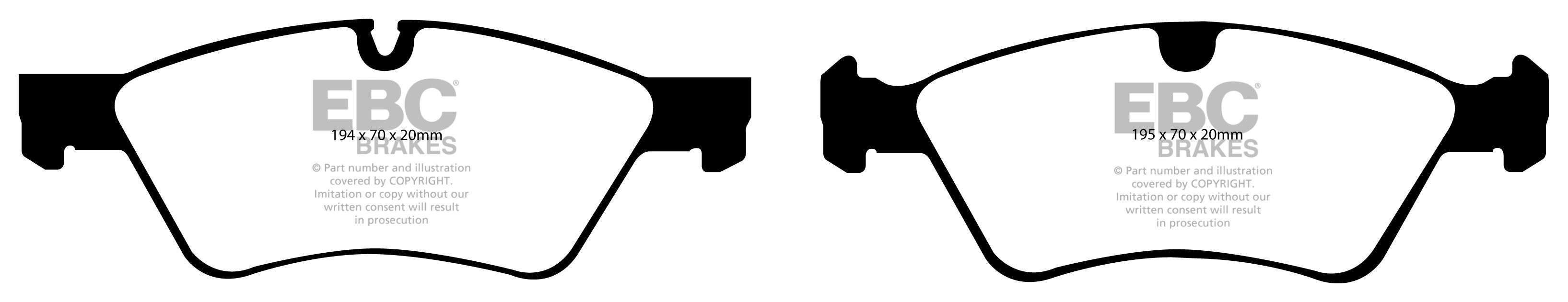 EBC Brakes MERCEDES R-Class (W251) R500 (5.0) 2005-.. Remblokken