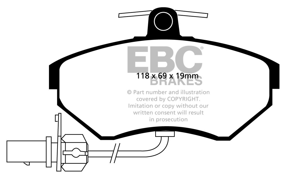 EBC Brakes AUDI A4 8E 1.9 TD -90 99-2004 Remblokken voorzijde gr